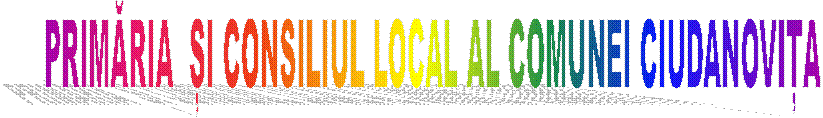 PRIMĂRIA  ȘI CONSILIUL LOCAL AL COMUNEI CIUDANOVIȚA