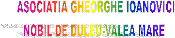 ASOCIATIA GHEORGHE IOANOVICI
NOBIL DE DULEU-VALEA MARE 
