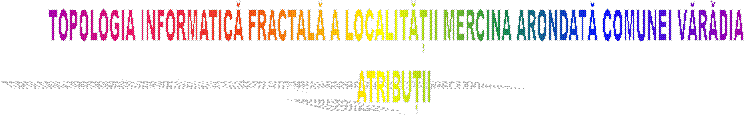 TOPOLOGIA INFORMATICĂ FRACTALĂ A LOCALITĂȚII MERCINA ARONDATĂ COMUNEI VĂRĂDIA
ATRIBUȚII 
