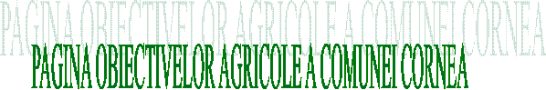 PAGINA OBIECTIVELOR AGRICOLE A COMUNEI CORNEA