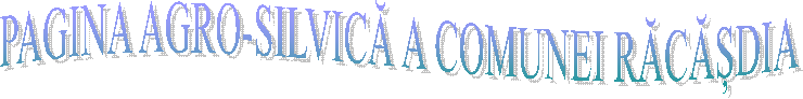 PAGINA AGRO-SILVICĂ A COMUNEI RĂCĂȘDIA