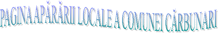 PAGINA APĂRĂRII LOCALE A COMUNEI CĂRBUNARI