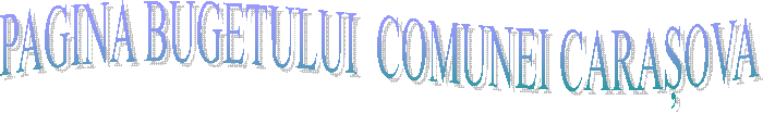 PAGINA BUGETULUI  COMUNEI CARAȘOVA