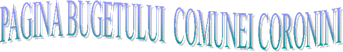 PAGINA BUGETULUI  COMUNEI CORONINI