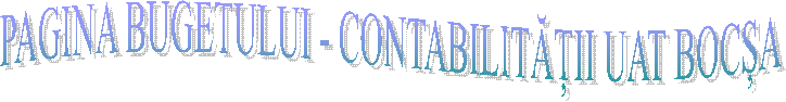 PAGINA BUGETULUI - CONTABILITĂȚII UAT BOCȘA