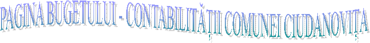 PAGINA BUGETULUI - CONTABILITĂȚII COMUNEI CIUDANOVIȚA
