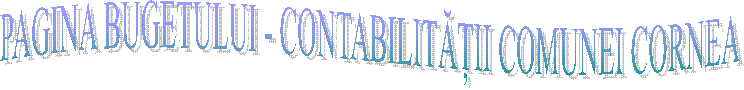 PAGINA BUGETULUI - CONTABILITĂȚII COMUNEI CORNEA