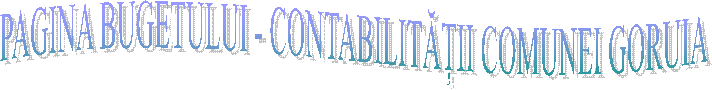 PAGINA BUGETULUI - CONTABILITĂȚII COMUNEI GORUIA