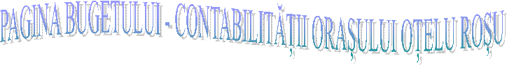 PAGINA BUGETULUI - CONTABILITĂȚII ORAȘULUI OȚELU ROȘU
