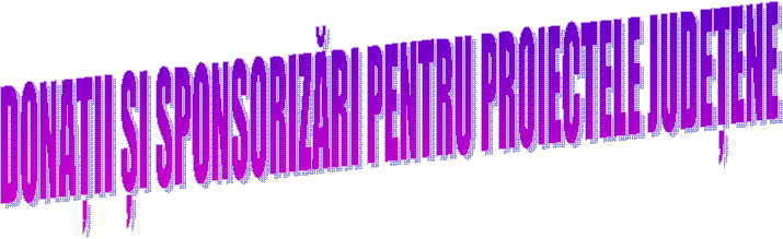 DONAȚII ȘI SPONSORIZĂRI PENTRU PROIECTELE JUDEȚENE 