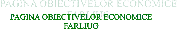 PAGINA OBIECTIVELOR ECONOMICE
FARLIUG