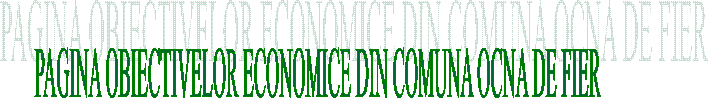 PAGINA OBIECTIVELOR ECONOMICE DIN COMUNA OCNA DE FIER