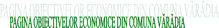 PAGINA OBIECTIVELOR ECONOMICE DIN COMUNA VĂRĂDIA