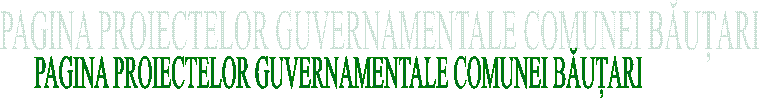 PAGINA PROIECTELOR GUVERNAMENTALE COMUNEI BĂUȚARI