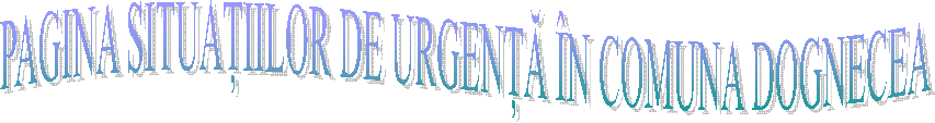PAGINA SITUAȚIILOR DE URGENȚĂ &Icirc;N COMUNA DOGNECEA