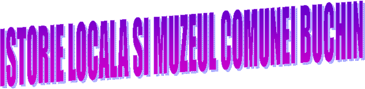 ISTORIE LOCALA SI MUZEUL COMUNEI BUCHIN