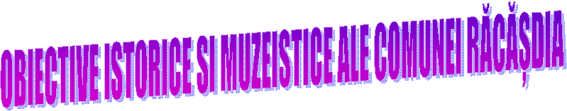 OBIECTIVE ISTORICE SI MUZEISTICE ALE COMUNEI RĂCĂȘDIA