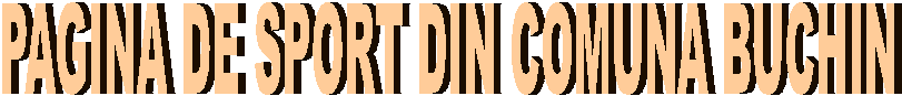 PAGINA DE SPORT DIN COMUNA BUCHIN