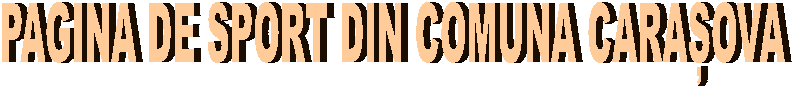 PAGINA DE SPORT DIN COMUNA CARAȘOVA