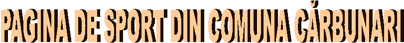 PAGINA DE SPORT DIN COMUNA CĂRBUNARI