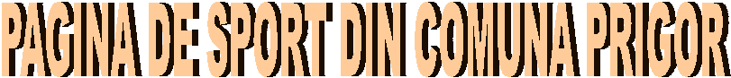 PAGINA DE SPORT DIN COMUNA PRIGOR