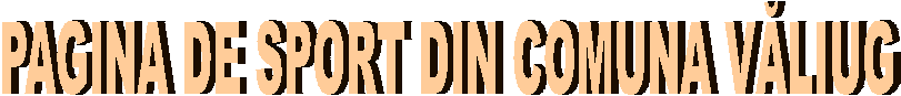 PAGINA DE SPORT DIN COMUNA VĂLIUG