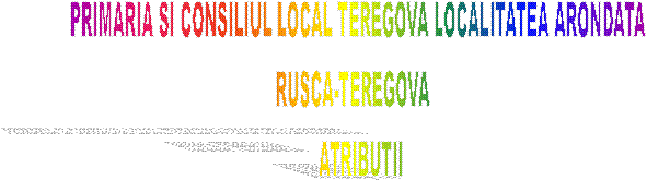 PRIMARIA SI CONSILIUL LOCAL TEREGOVA LOCALITATEA ARONDATA 
RUSCA-TEREGOVA   
ATRIBUTII