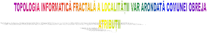 TOPOLOGIA INFORMATICĂ FRACTALĂ A LOCALITĂȚII VAR ARONDATĂ COMUNEI OBREJA
ATRIBUȚII 
