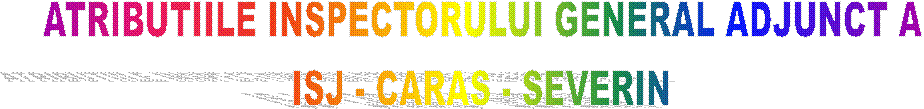 ATRIBUTIILE INSPECTORULUI GENERAL ADJUNCT A 
ISJ - CARAS - SEVERIN 