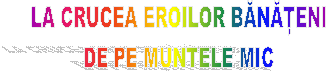 LA CRUCEA EROILOR BĂNĂȚENI
DE PE MUNTELE MIC