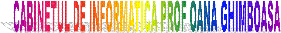 CABINETUL DE INFORMATICA PROF OANA GHIMBOASA 